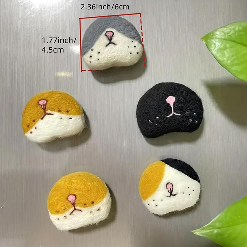 Cat Whisker Storage Felt Refrigerator Magnets Cat Whiskers Collection Cat Vibrissae Keepsake Pets Souvenir Gift Home Decor