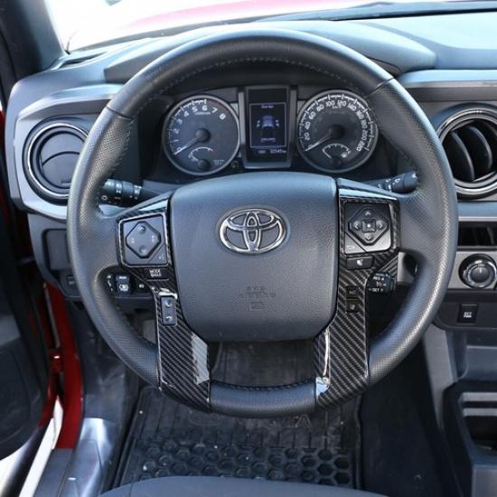 FOR 2014- TOYOTA TUNDRA carbon fiber ABS Interior Steering wheel cover trim