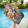 Traditional Chinese Dragon and Phoenix Beach Towel Quick-drying Towel Suitable for Seaside Pool Camping Yoga For Family Friends