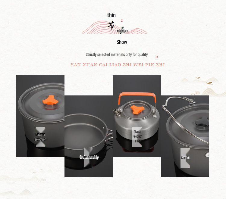 Borsa per riporre set da cucina da esterno: Organizzatore Pieghevole per Utensili, Pentole, Bollitore, Padella, Pentola per Zuppa e Accessori per Fornelli.