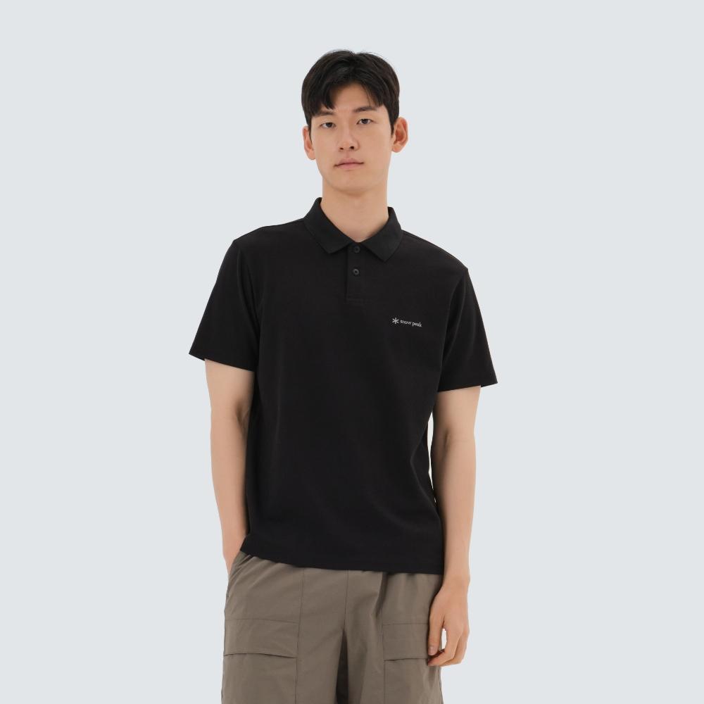 SNOWPEAK Pique Basic Polo T-shirt Black (S25MMFPS68)