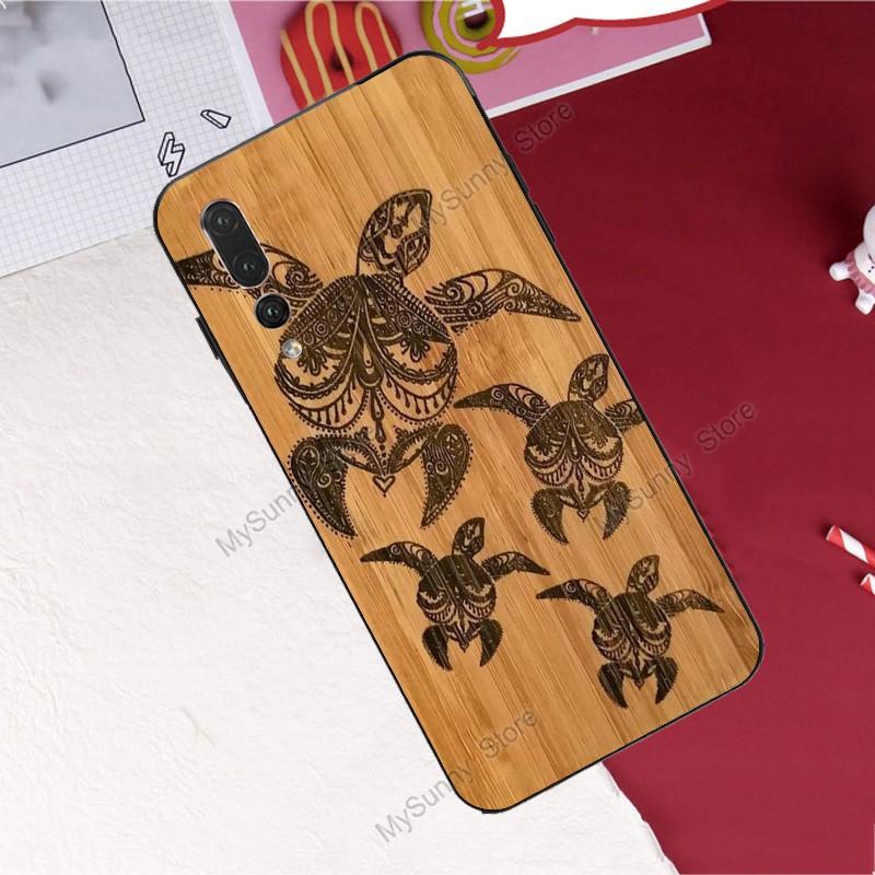 Natürliches Bambus-Holz Tierdruck Weiche Hülle Für Huawei P30 P20 P40 Lite PSmart 2019 2021 Nova 5T Hülle Für Honor 50 Pro X7 X8 X9
