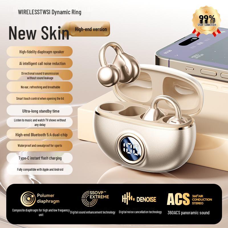 M97 Cross 2025 Ear Clip Bluetooth Earbuds - Ultra-Long Battery Life & Stylish Design