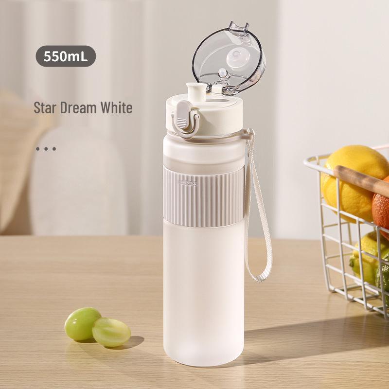

Drop-Proof Sports Water Bottle: Large Capacity, Portable, High Temperature Resistant - Ideal for Men, Women, Students, and Kids 550ml