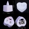 4/8Pcs Heart Shaped LED Tealight Candles Battery Operated Flickering Candles for Romantic Wedding Proposal Party Home Decor