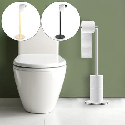 Soporte para Papel Higiénico de Acero Inoxidable para Baño de Pie Antióxido Portarrollos de Papel Tisú para Hogar Estante Independiente para Toallas de Papel