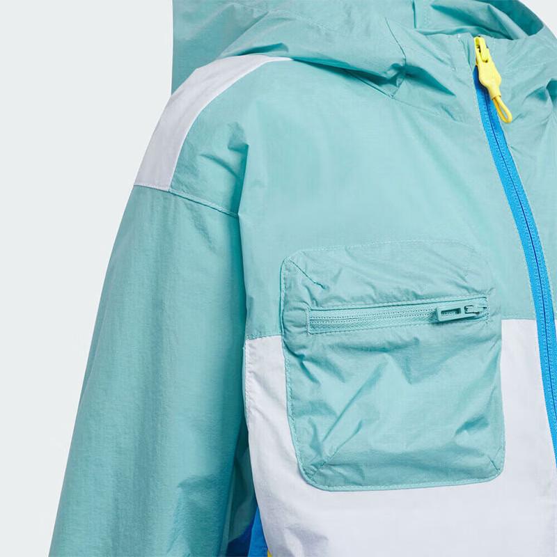 Adidas Windproof Sports Woven Hooded Long Sleeve Jacket Kids jackets KH0264