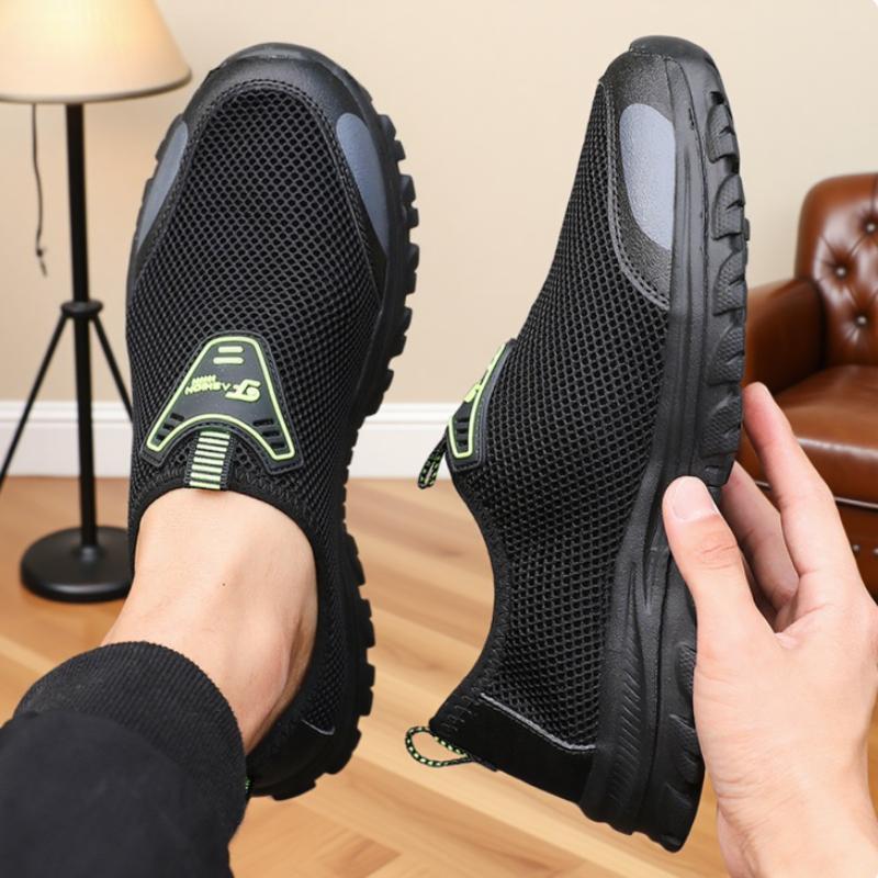 

Мужские повседневные кроссовки Дышащая сетка Слипоны Плоская подошва Модные Удобные Водоотталкивающие Нескользящие Лоферы Теннисные Туфли для Ходьбы для Мужчин 39 чёрный