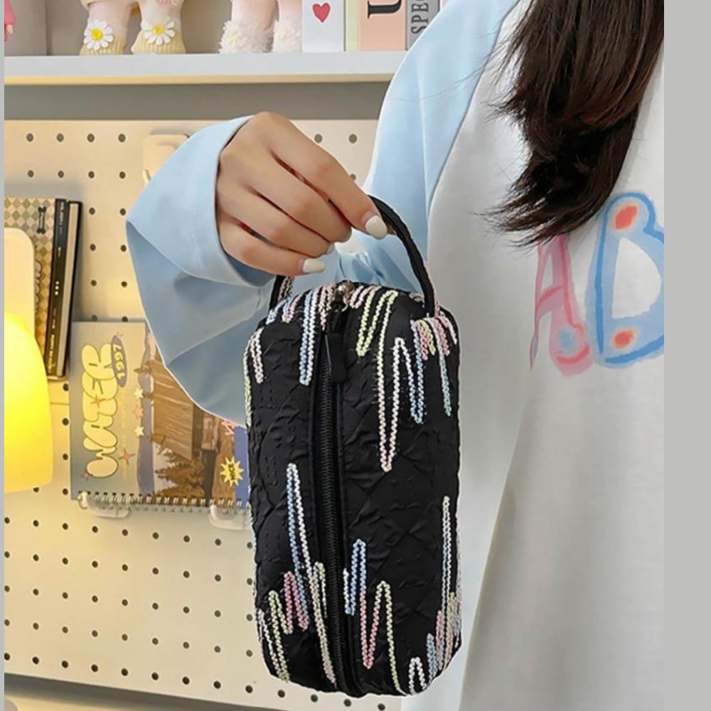 Colorful Cosmetic Pouch Pencil Case Multipurpose Student Bag