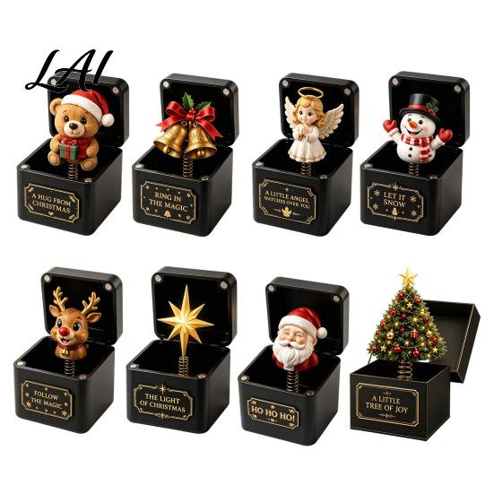 Spring Mechanism Printed Christmas Toy 3D Pop Up Pop-Up Magic Box with Action, Xmas