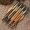 1 Set Wooden Metal Ballpoint Pen Luxury Smooth Writing Black Ink Business Office Gift Pen With Gift Box Elegant Statione