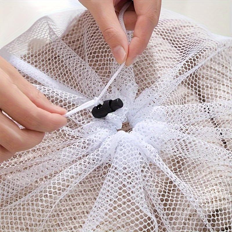 1Pc Versatile Mesh Laundry Bag with Secure Drawstring Closure - Durable Polyester, Machine Washable & Breathable
