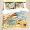 MINISO Winnie the Pooh Duvet Cover Set Comforter Bedding 3d Children'S Bedding Set 3-Piece 1 Quilt Cover King Size
