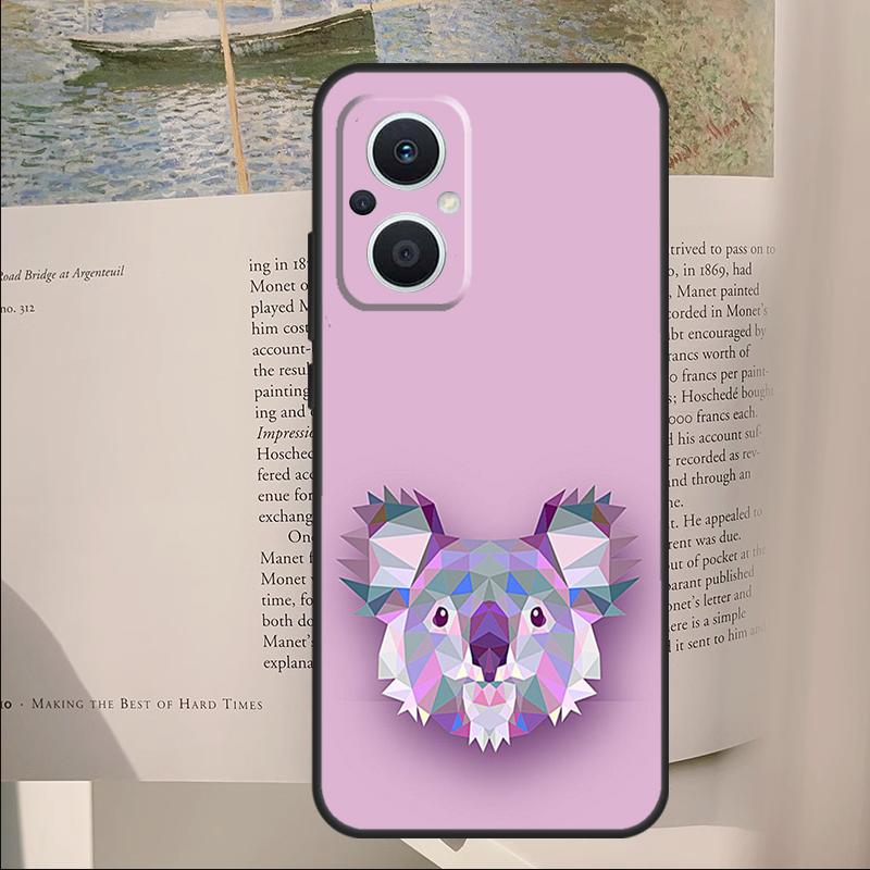 Cute Australia Koala Art Cover For OPPO Reno 11F 12F 13F 14F 10 11 12 13 14 Pro 7 8 Lite OPPO Find X6 X8 X9 Pro Case