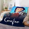 Mysterious Stop Motion Fantasy World Coraline Flannel Printed Blanket Thick Soft Fleece Blanket For Camping Travel Home Decor Holiday Gift