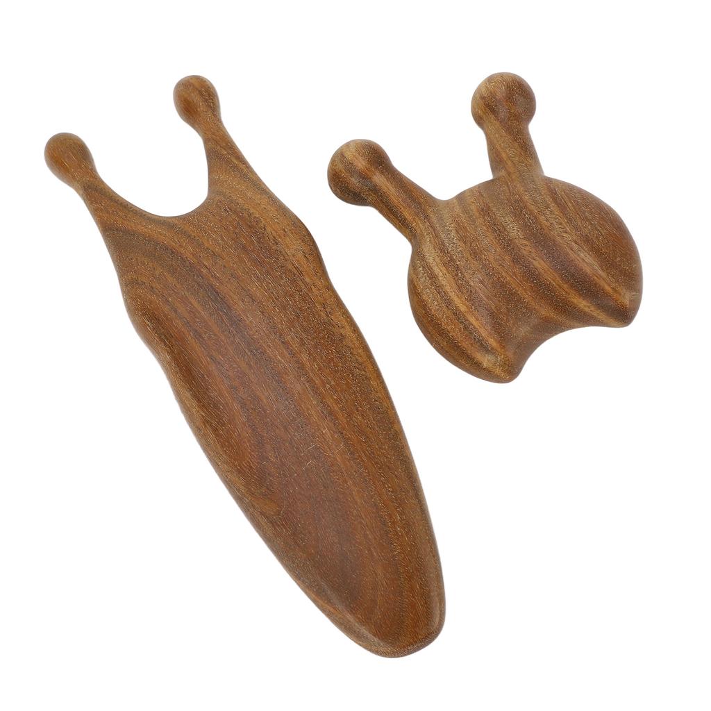 2pcs Nose Maasage Tool Reduce Stress Smoothing Surfaces Sandalwood Nose Guasha Tool for Head Neck Hand