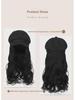 Women's Long Wavy Detachable Hat Wig – Full Head Natural-Look Curly Hair