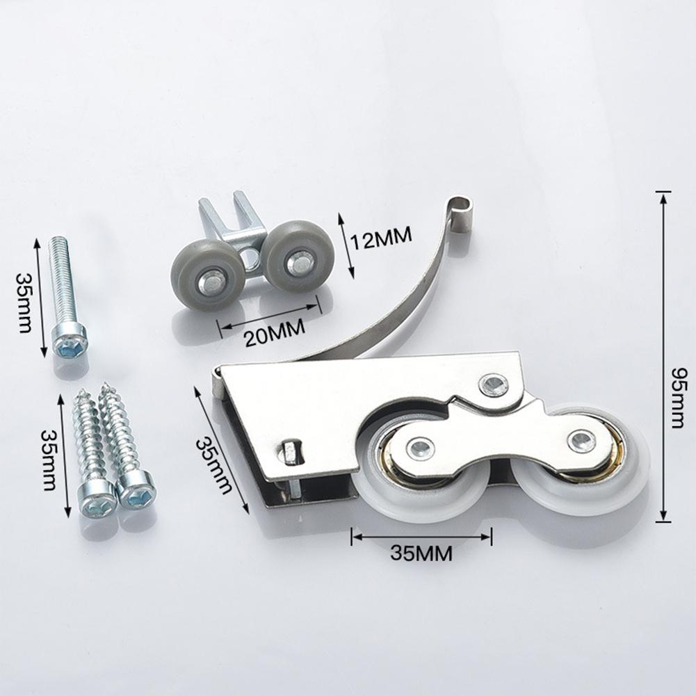 Concave Pulley White Sliding Door Pulley Improved Wardrobe Performance Noise-free Operation Convenient Package