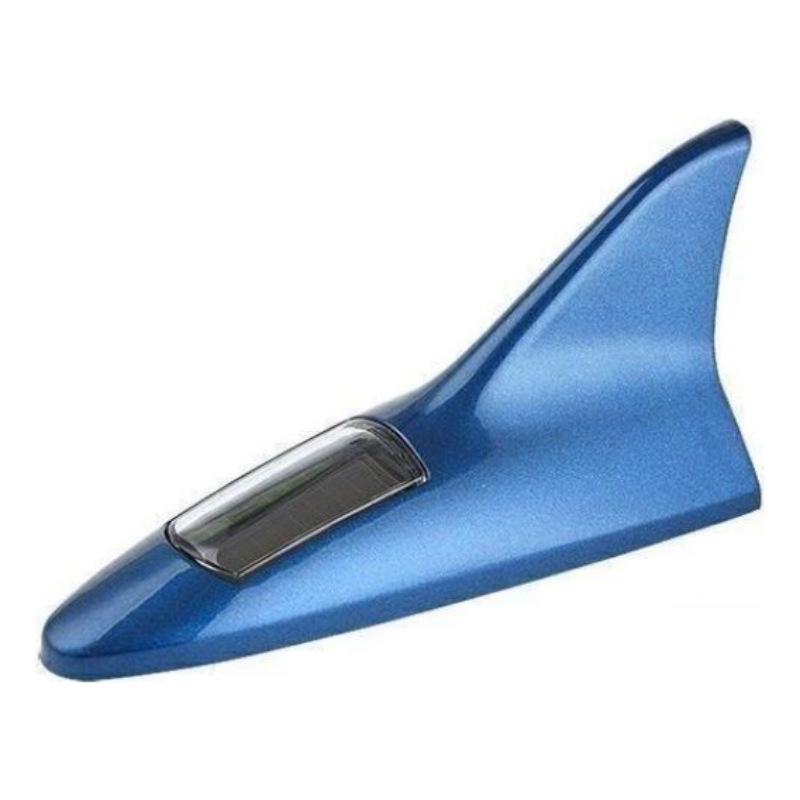 Shark Fin Decorative Car Roof Sticker with Solar-Powered Waterproof Warning Light