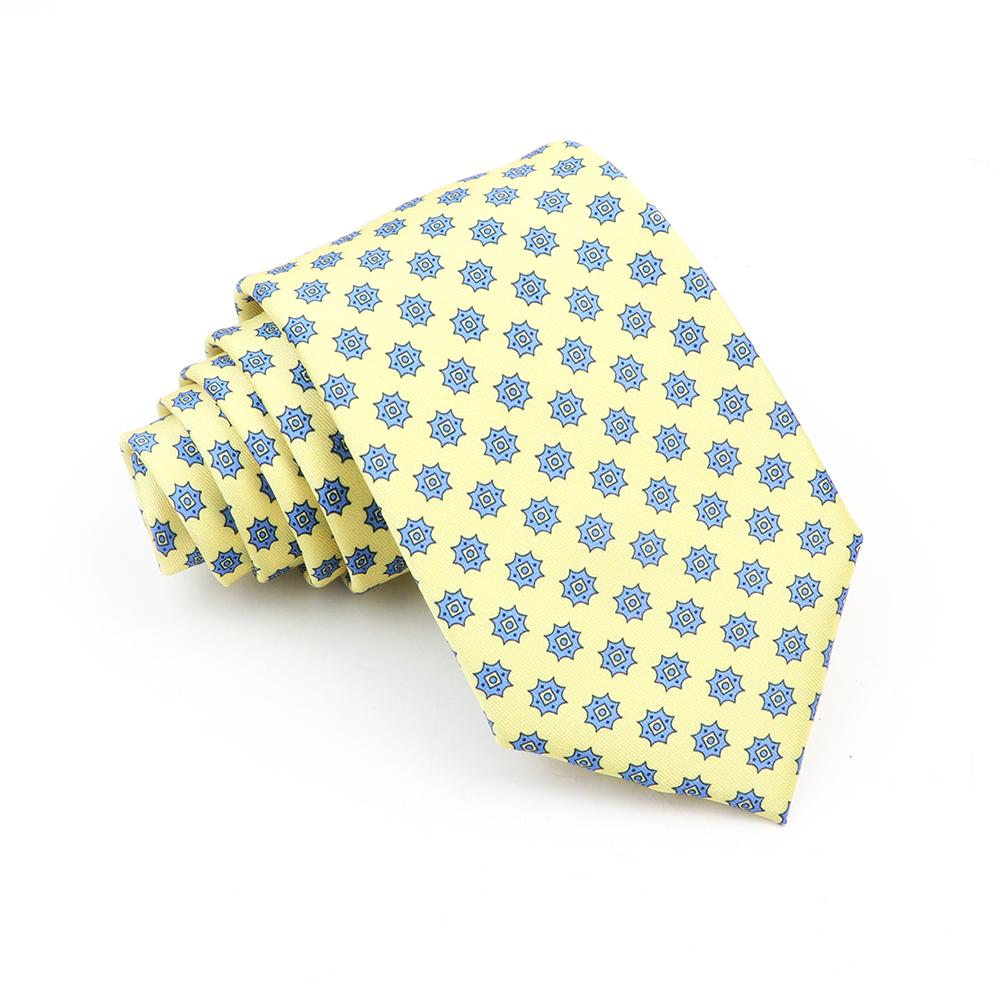 Supermjuka bohemiska sidenpolyesterslipsar för män Nyhet Design Bröllopskontor Företag Gravata tryckt slipspresent
