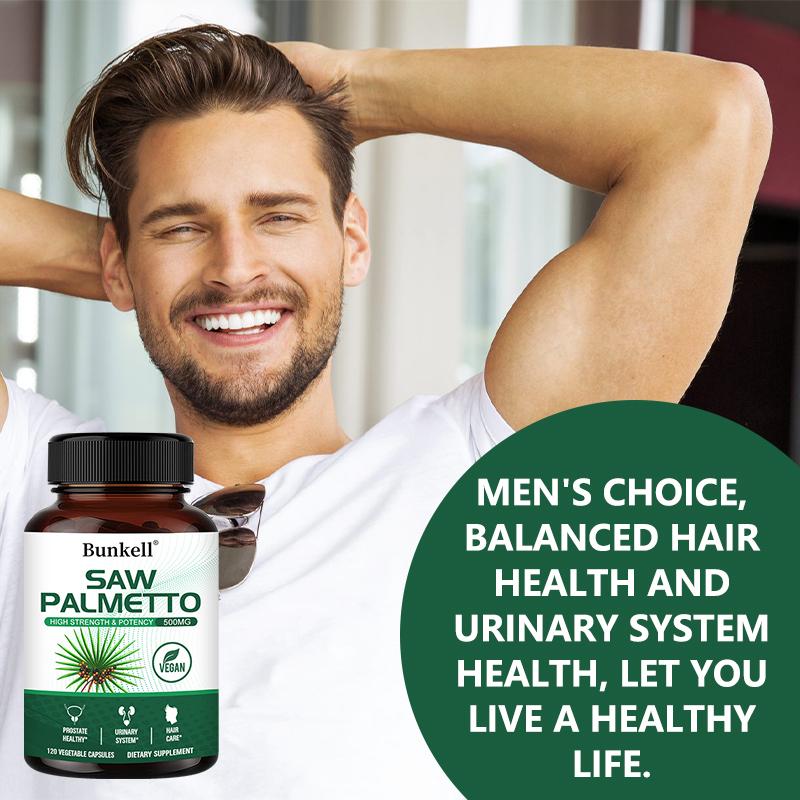 Extracto de Saw Palmetto 500 Mg Suplemento Dietético, 120 Cápsulas Vegetales Por Botella