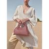 Borsa a tracolla Polene in pelle di litchi, modello large cloud bag, texture francese, Crying Rose