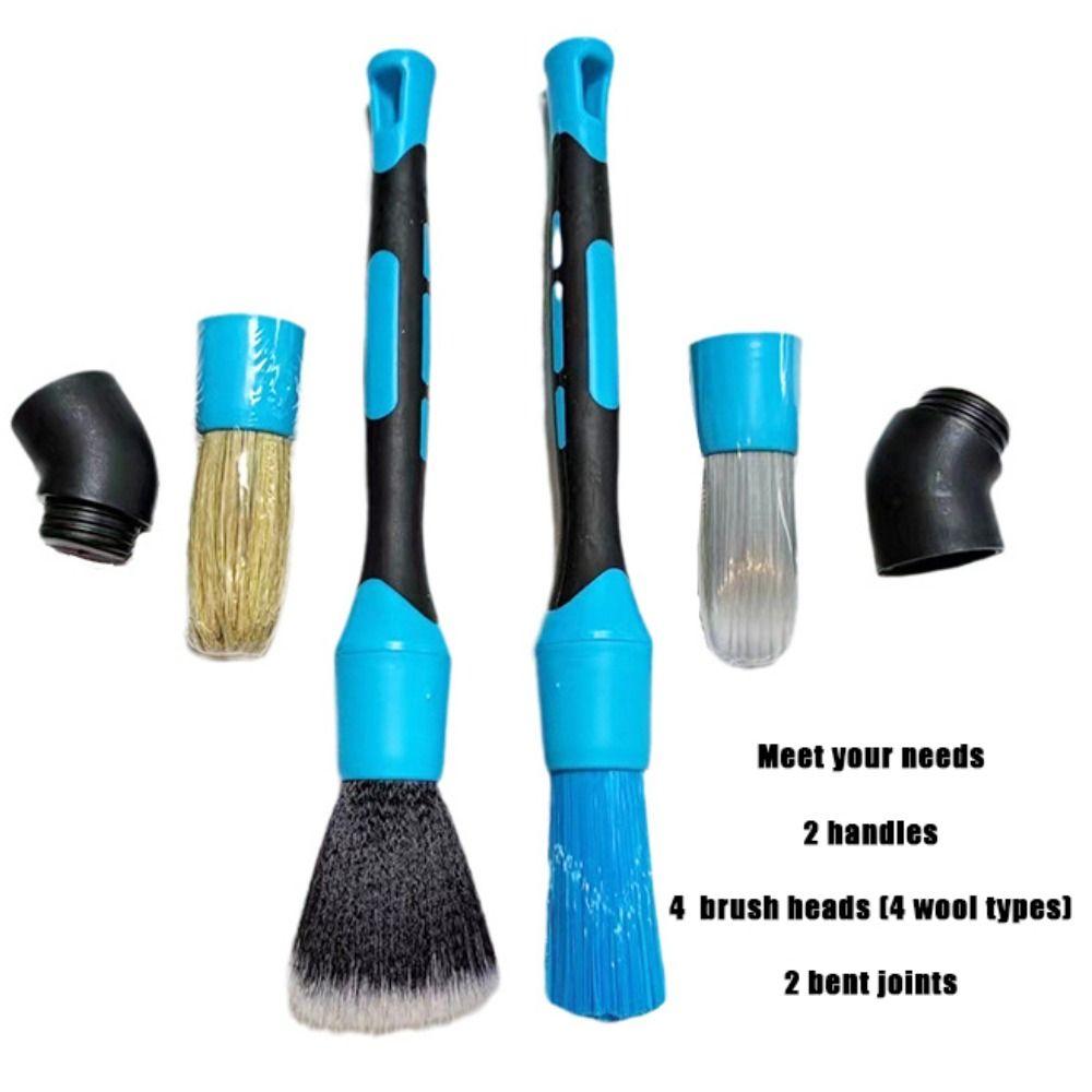 

Removable Car Interior Brush Bent Connector Car Cleaning Tools Car Detailing Brush Set Window Gap 1set