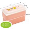 Skater Bento Silver Ion Fluffy Integrated Collection PALW6AG Box, (Ag+) Antibacterial, Serving, Gasket, Two-Tier, 550ml, Pokémon 21,