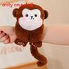 Cartoon Animal Hand Ring Plush Toy With Fox Dinosaur Shark For Kids Gift