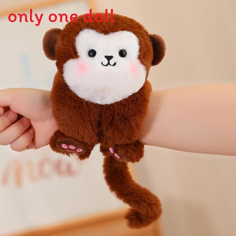 Cartoon Animal Hand Ring Plush Toy With Fox Dinosaur Shark For Kids Gift