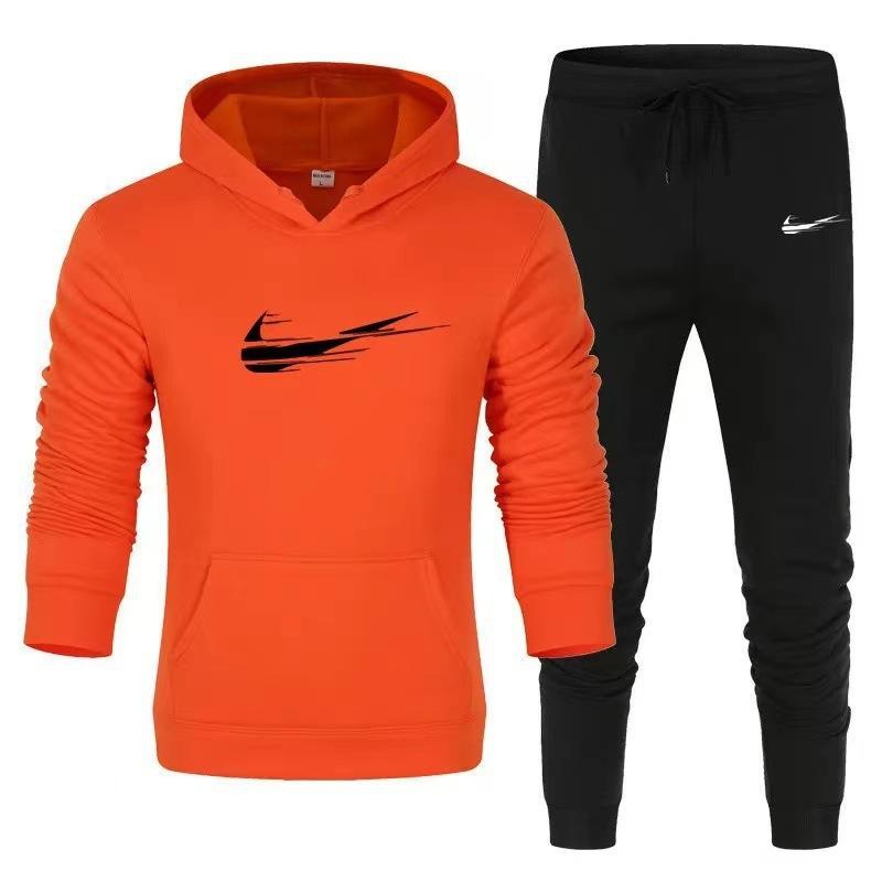 Nuovo Pullover Casual Sportivo Autunno e Primavera Felpa con Cappuccio Stampata Moda Uomo