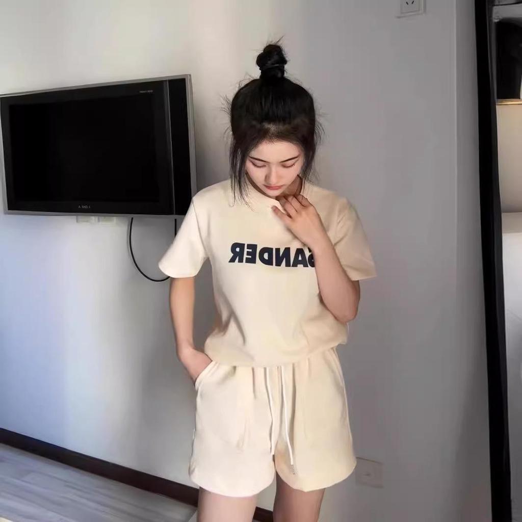 Women's Summer Short-Sleeve Shorts Set - Casual, Comfortable, Loose-Fit Two-Piece for Easy Style and Sports Comfort