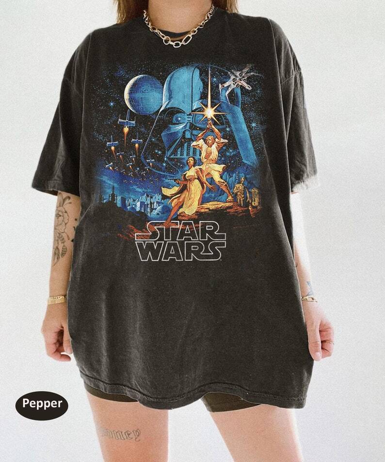 Vintage Star Wars Shirt Star Wars T-Shirt Gift for Fans Full Sizes S-5XL Multic XXXXL