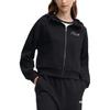 Fila Logo Embroidered Zipper Hooded Jacket Women Jackets Black F11W439505FBK