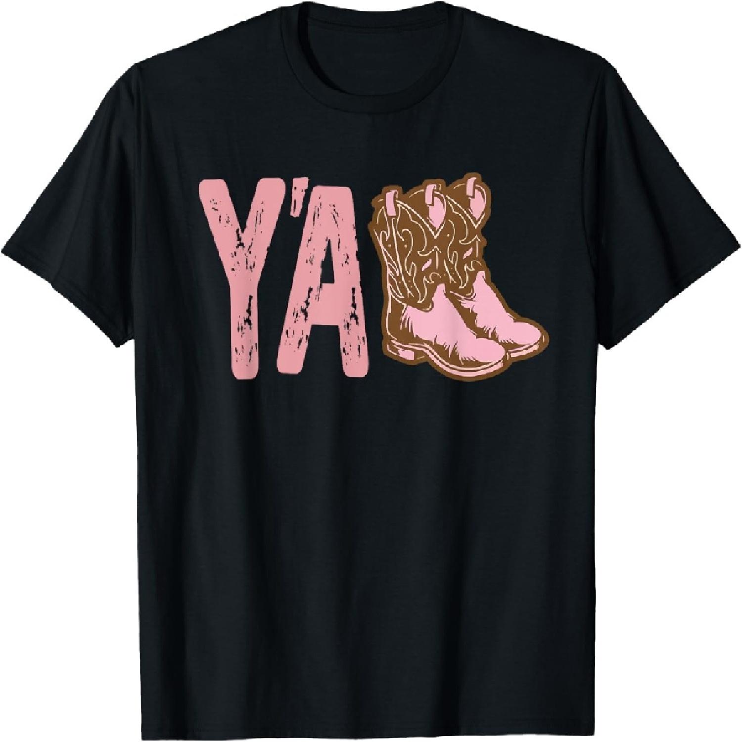 Сапоги и Блеск Это Ковбойское Дело Западный Y All Ковбойская Футболка S разноцветный