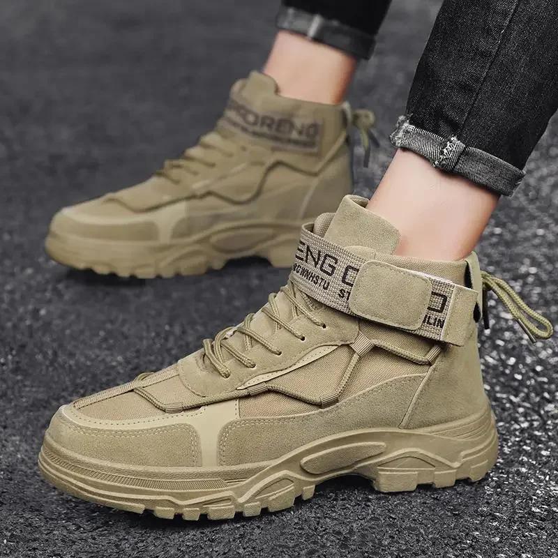 Mode Herr Sneakers Herr Stövlar Stövlar Utomhus Vandring Vinterskor Lätta Halkfria Öken Ankelstövlar för Män