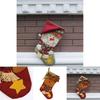 Christmas Stocking Handmade Nonwoven Santa Sock For Party Decor Gift For Friends