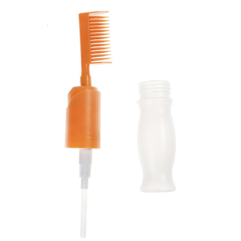 110 ml Butelka wielokrotnego użytku do farby do włosów z aplikatorem w formie grzebienia Narzędzie do stylizacji fryzur w salonie