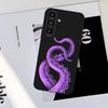 Marine Life Ocean Octopus Phone Case For Samsung S25,S24,S23,S22,S21,S20,S10,Ultra,Plus,Lite,FE,Soft Silicone Black Cover