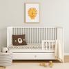 Culla per bambini in legno 2 in 1 con cassetto + divanetto - 120x60 cm bianco