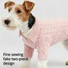 Gentleman Style Solid-color Twisted Knit Dog Polo Sweater - Warm Soft Pet Winter Autumn Clothes For Small Medium Large Dogs