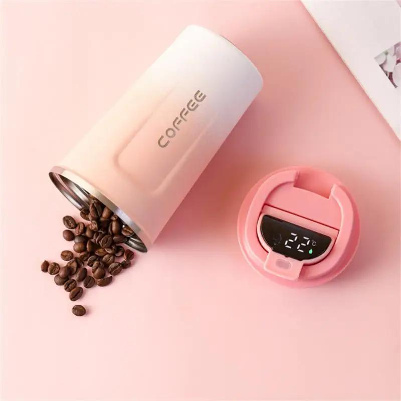 Copo de aço inoxidável para café, caneca térmica de viagem inteligente, display de temperatura, copo de água isolado para carro, frascos de vácuo portáteis
