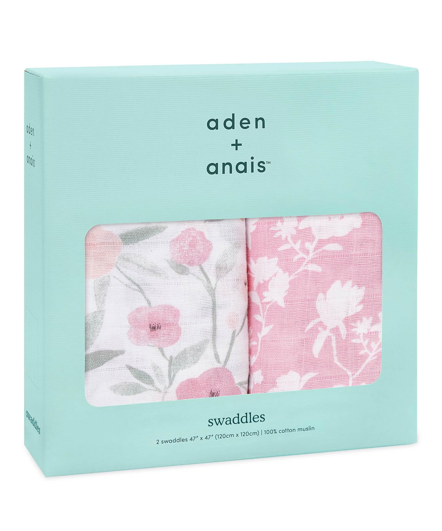 

aden anais Montfleur Set of Muslin Cotton SWADABASWC20007J + Swaddles, 2, 120x120cm, Swaddles,