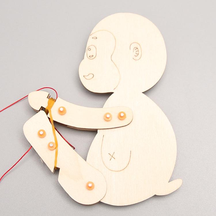 DIY Children's Science Experiment Climbing Monkey Technology Small Making Toys For Young Students Manual Making Materials Gifts
