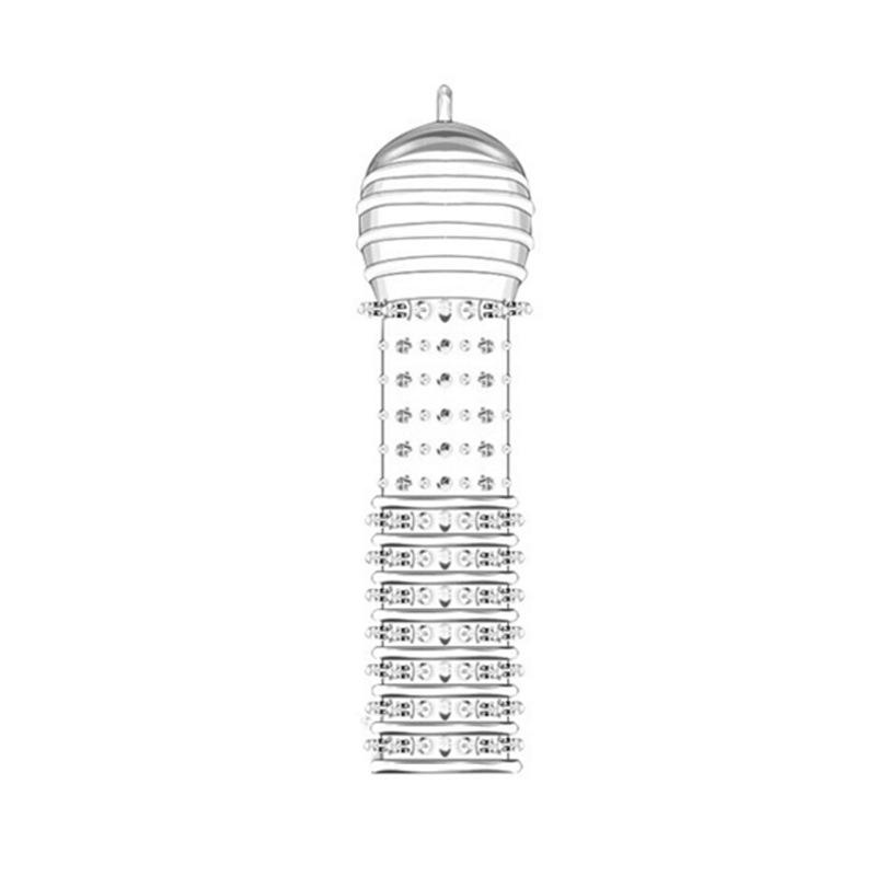 Reusable Extension Condom Penis Sleeve Male Enlargement Lasting Delay G Point Massager Cover Clear Condoms Adult Sex Toy
