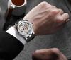 Haofa Carcel Mechanical Watch Manual Winding 3D Carp Dial Waterproof Rubber Strap Luxury Gentleman Gift for Men Men's