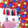 Royal Blue Balloons Red Gold Confetti Balloon Garland Arch Kit Veterans Day Party Patriot Birthday Party Baby Shower Decoration