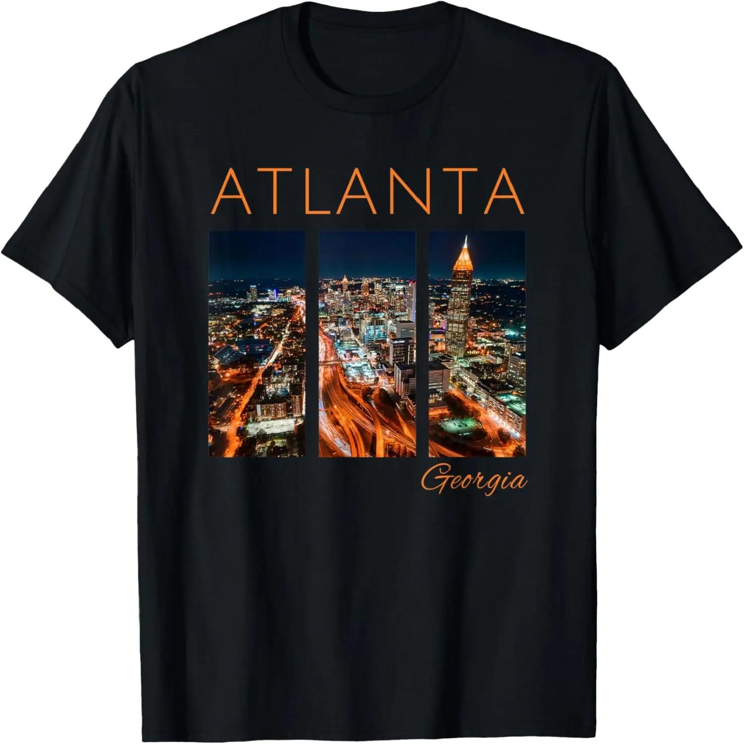 Atlanta Nightlife GA Skyline Cityscape ATL Georgia Skyscaper T-Shirt XXXXXL чёрный