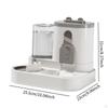 Cat Feeder and Water Dispenser Food Bowl Home Floor Gravity for Indoor Cats