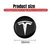 4pz 56mm Tappo Mozzo Tesla Tappo Centrale Logo Adesivo di Alta Qualità per Tesla Model 3 Y S X Adesivo Auto Personalizzato Accessori Auto